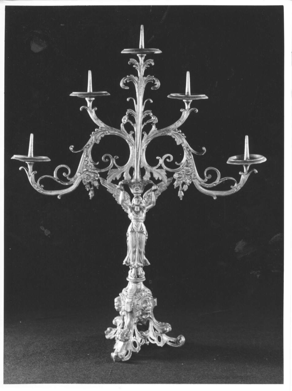 candelabro, serie - bottega lombarda (fine/inizio secc. XIX/ XX)