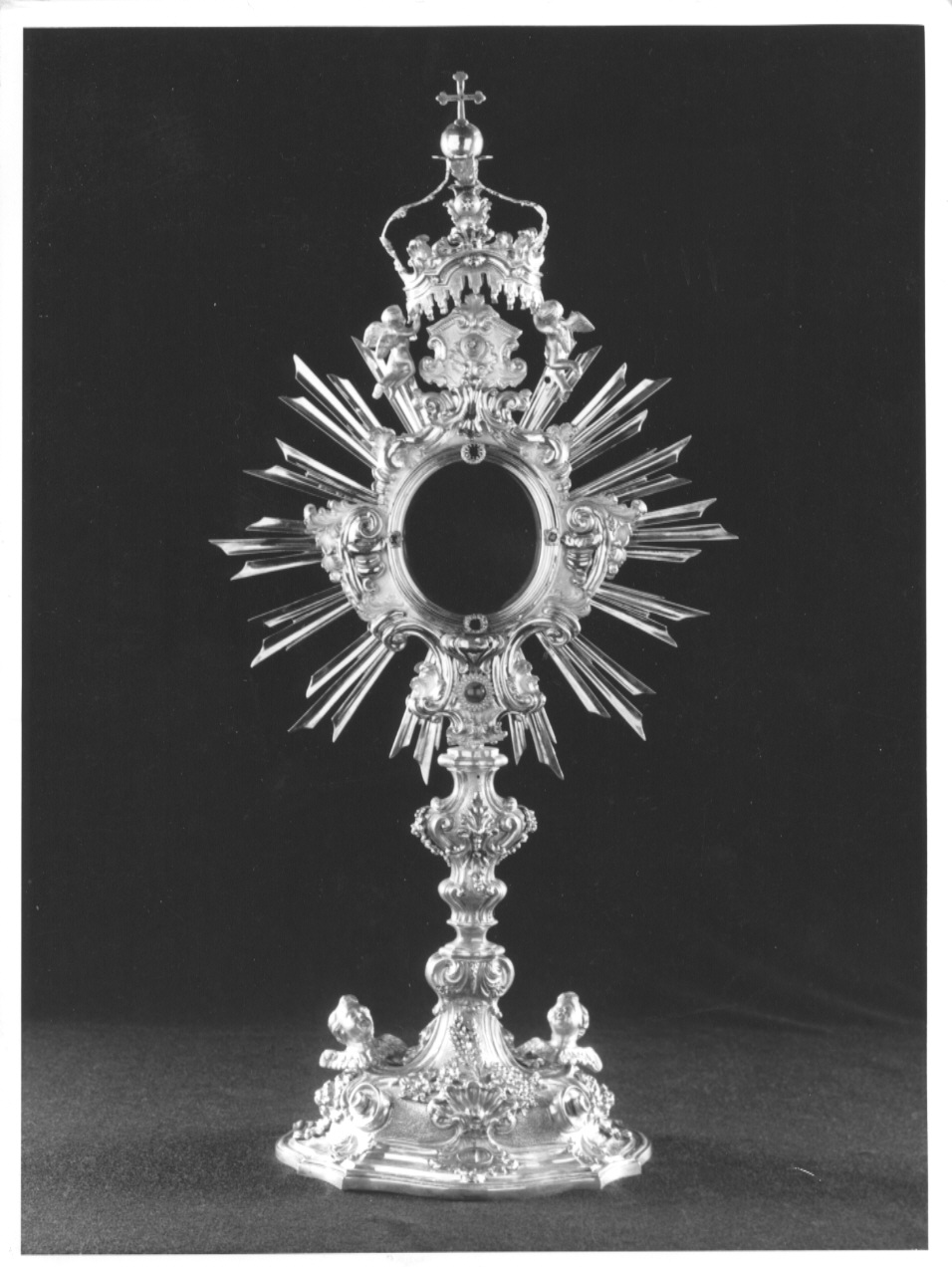 ostensorio - a raggiera, opera isolata - bottega lombarda (seconda metà sec. XVIII)