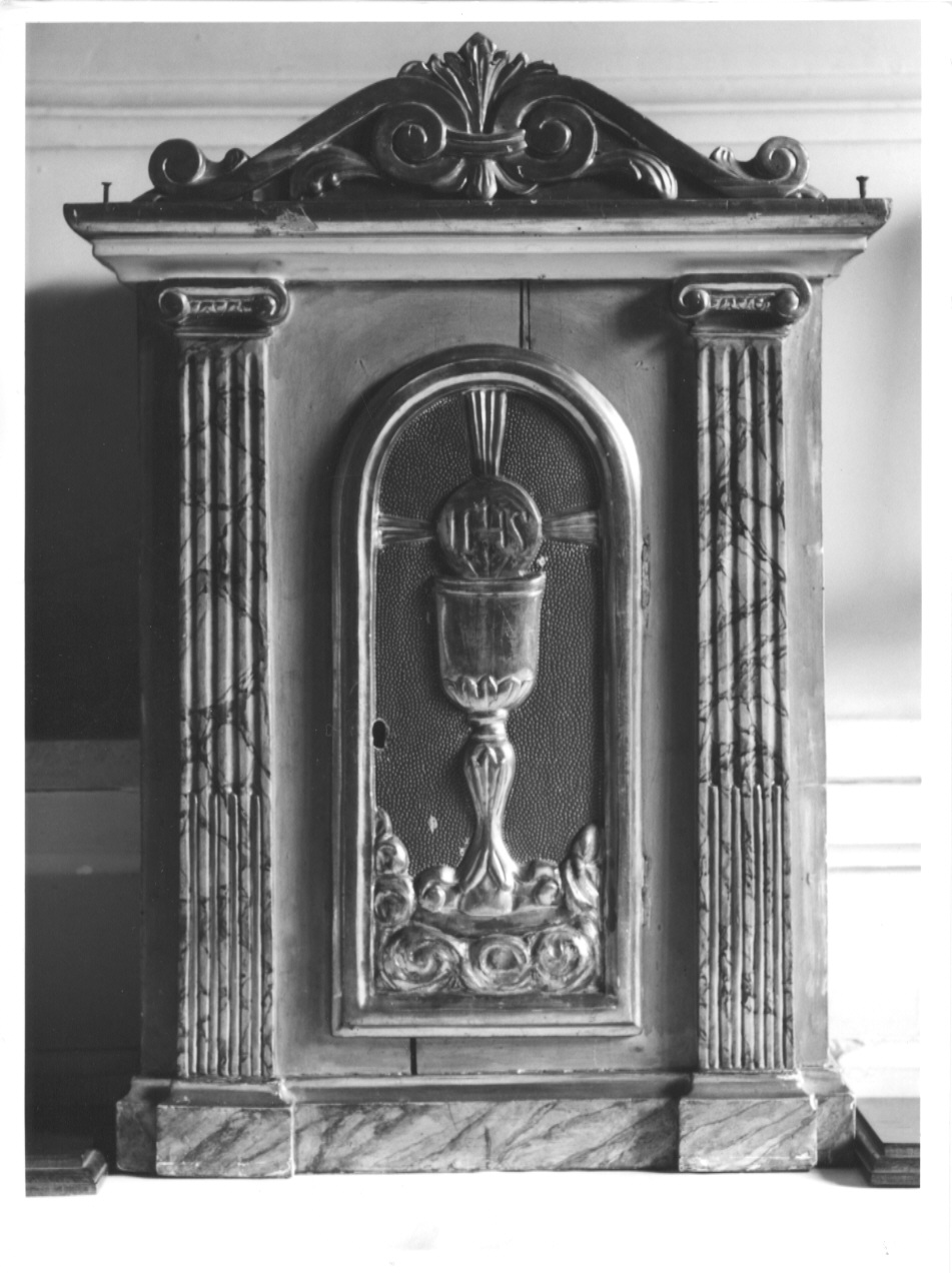 tabernacolo - a frontale architettonico, opera isolata - bottega bergamasca (sec. XIX)