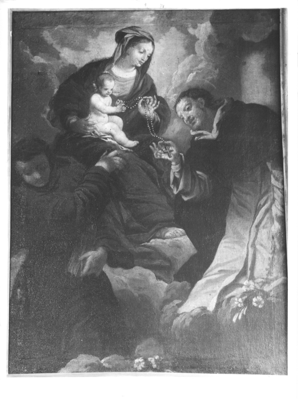 Madonna del rosario (dipinto, opera isolata) - ambito bergamasco (prima metà sec. XVII)