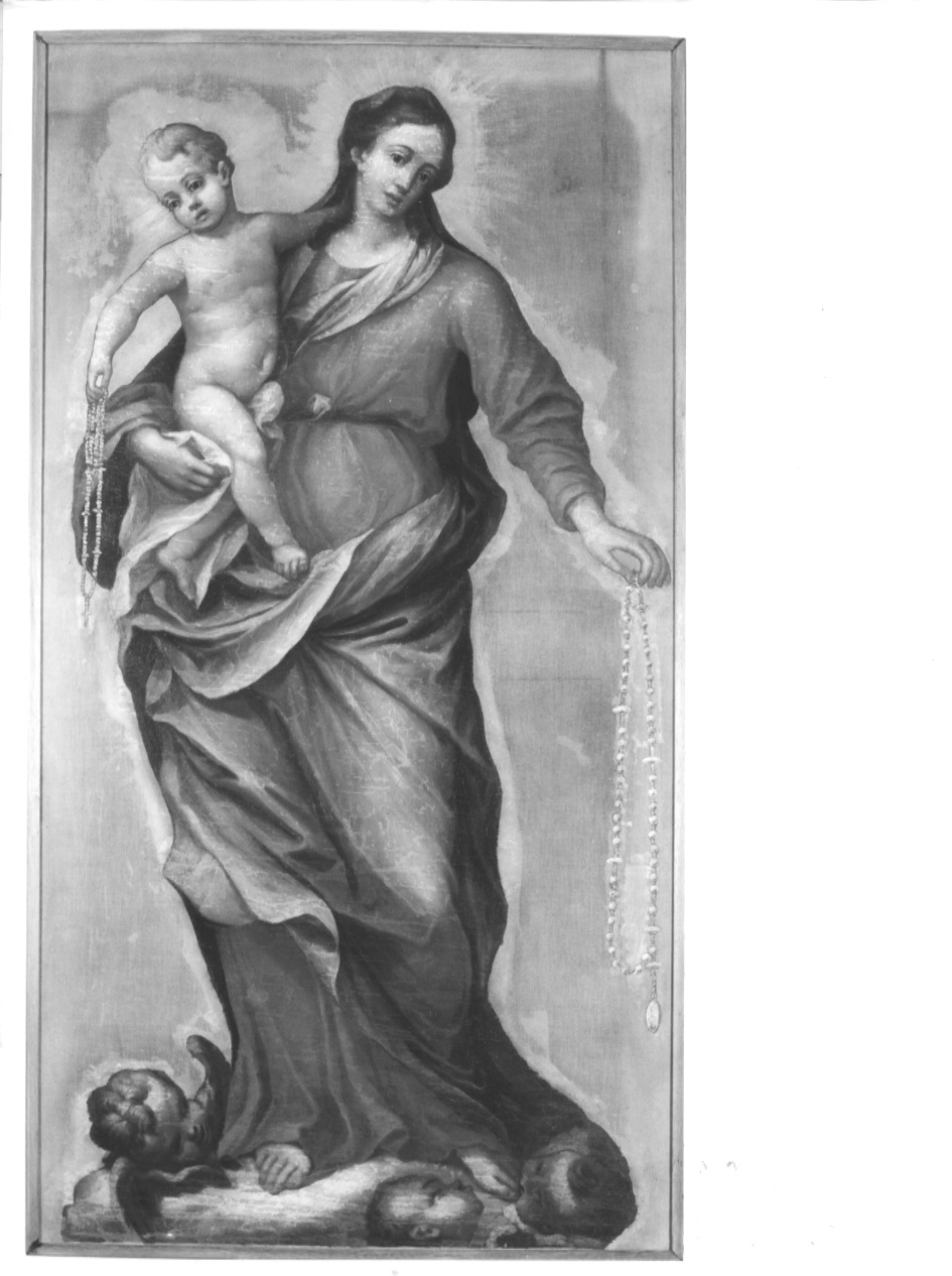 Madonna del rosario (dipinto, opera isolata) - ambito lombardo (sec. XIX)