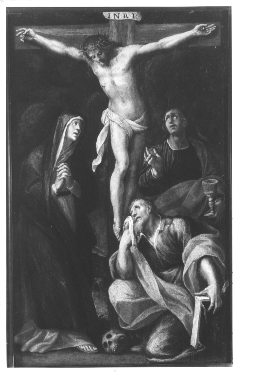 Crocifissione (dipinto, opera isolata) - ambito lombardo (ultimo quarto sec. XVI)