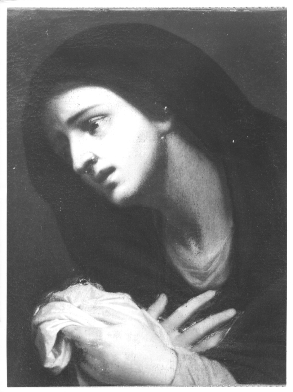 Maria Vergine (dipinto, frammento) - ambito bergamasco (sec. XVII)