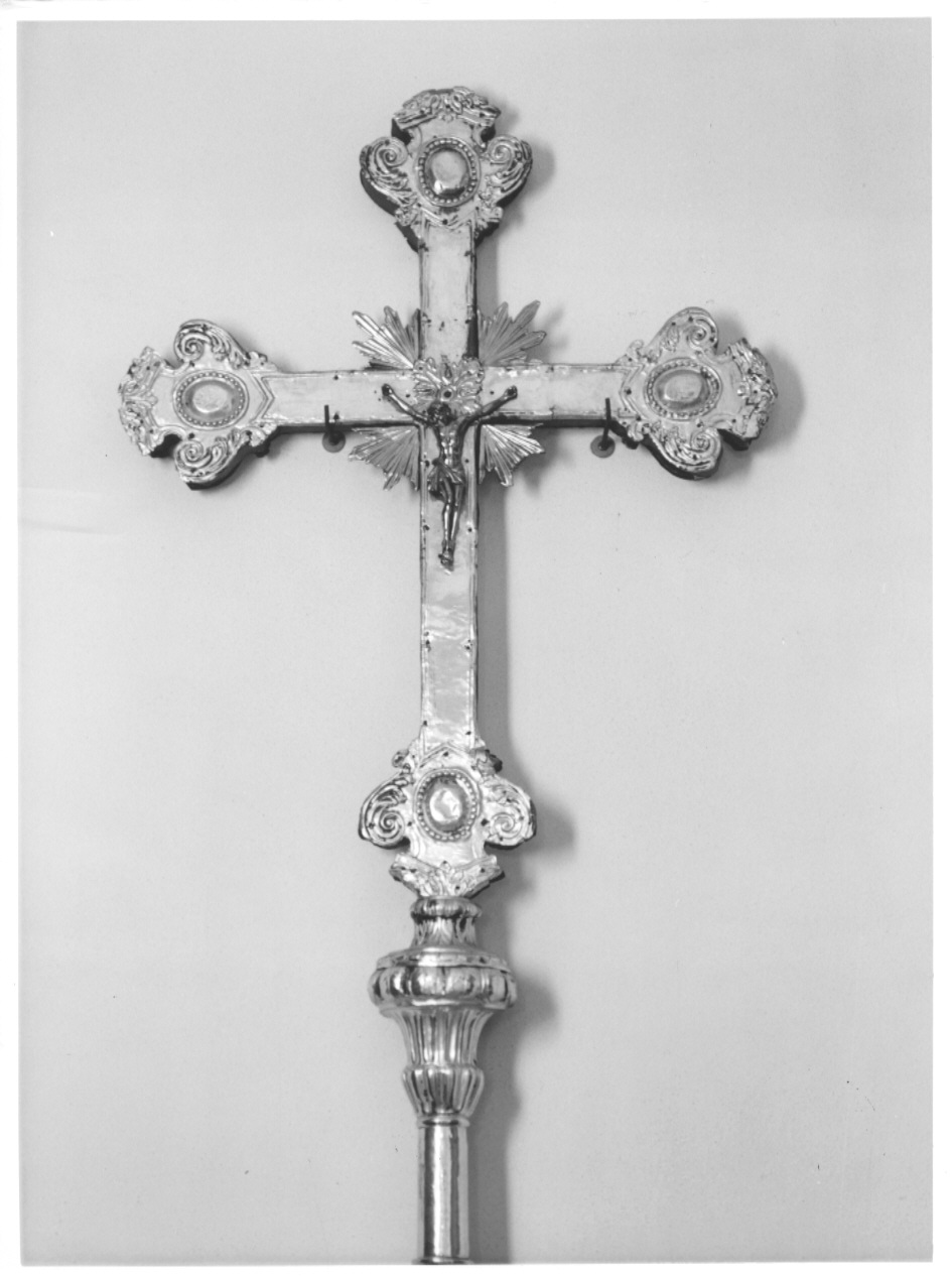 croce processionale, opera isolata - bottega lombarda (prima metà sec. XIX)