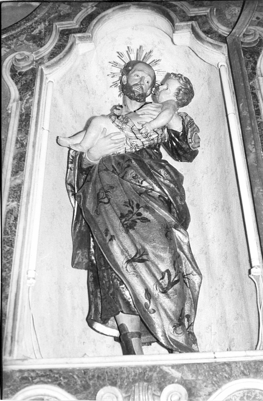 San Giuseppe e Gesù Bambino (statua, opera isolata) di Fantoni Andrea (scuola) (sec. XVIII)