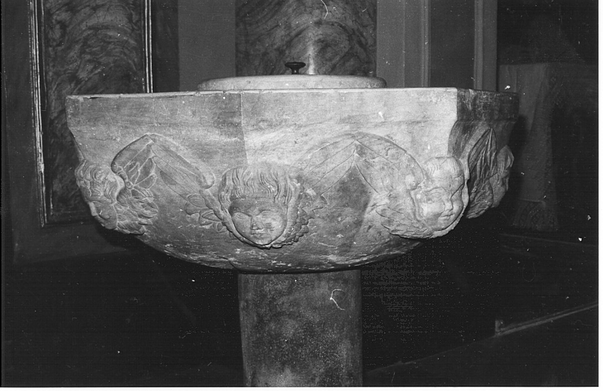 fonte battesimale, opera isolata - bottega bergamasca (fine sec. XVI)