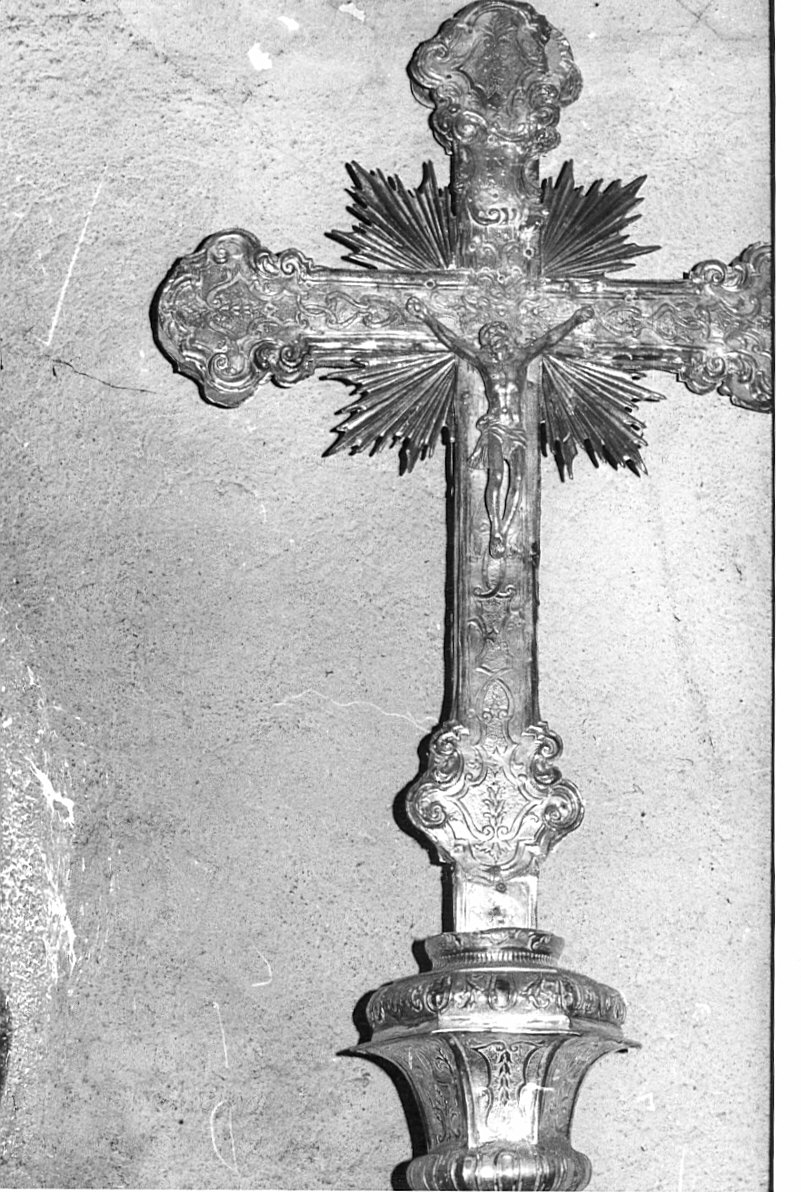 croce processionale, opera isolata - bottega lombarda (prima metà sec. XVII)