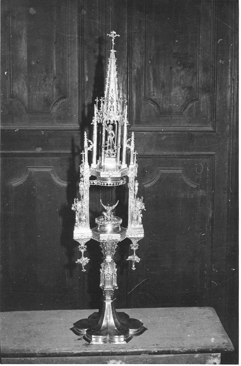 ostensorio architettonico, opera isolata - bottega lombarda (sec. XV)