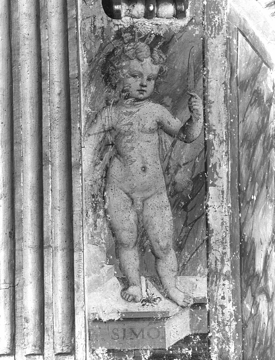 putto (dipinto, elemento d'insieme) di Andrea da Manerbio (sec. XVI)