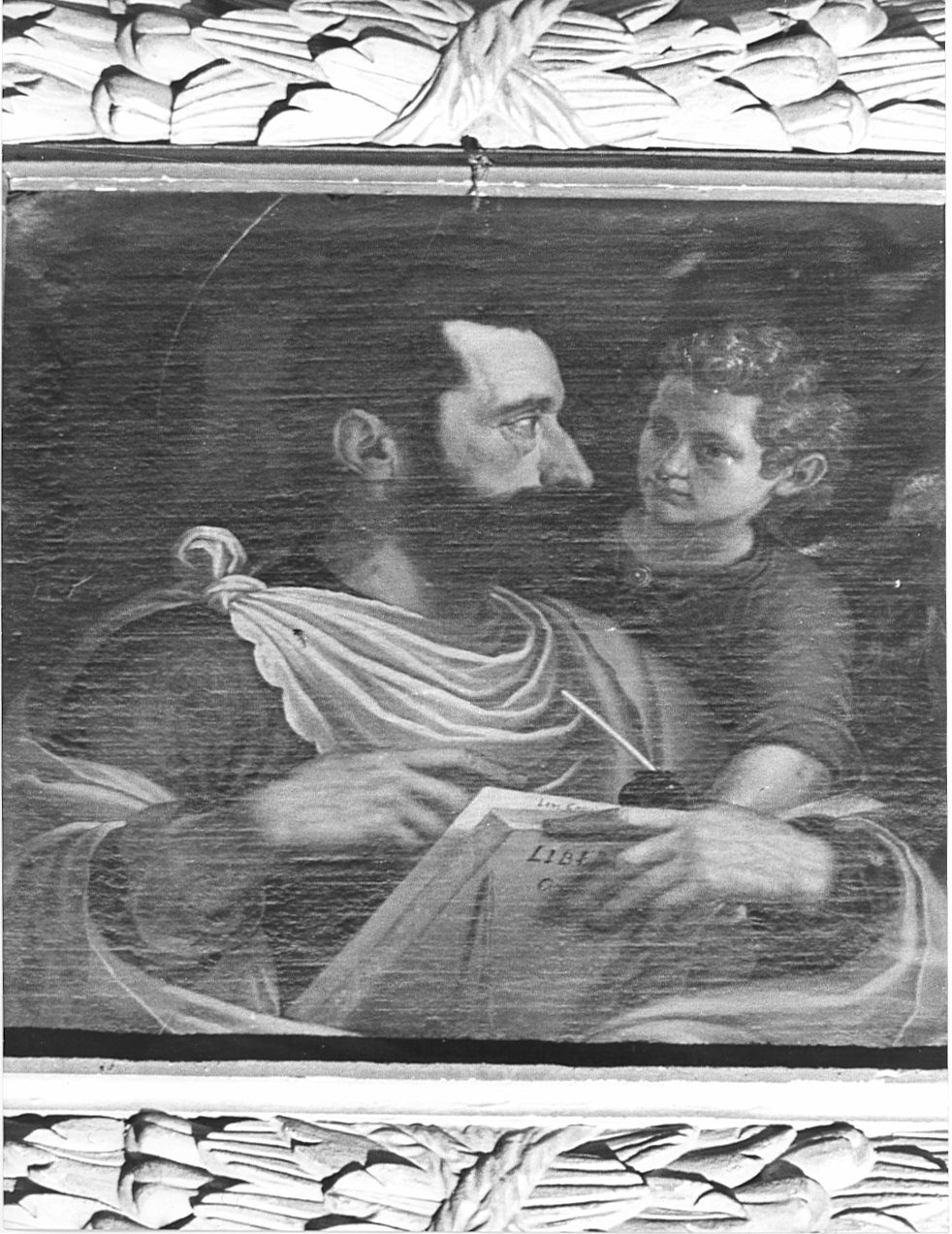 San Matteo Evangelista (dipinto, elemento d'insieme) - ambito lombardo (fine/inizio secc. XVI/ XVII)