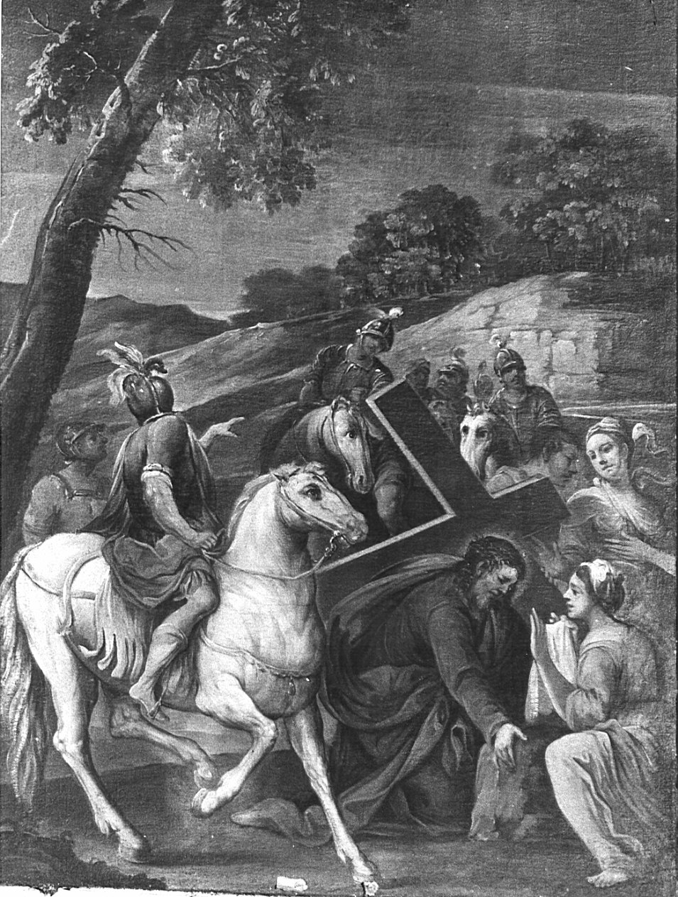 stazione VI: Gesù asciugato dalla Veronica (dipinto, elemento d'insieme) - ambito lombardo (sec. XVIII)