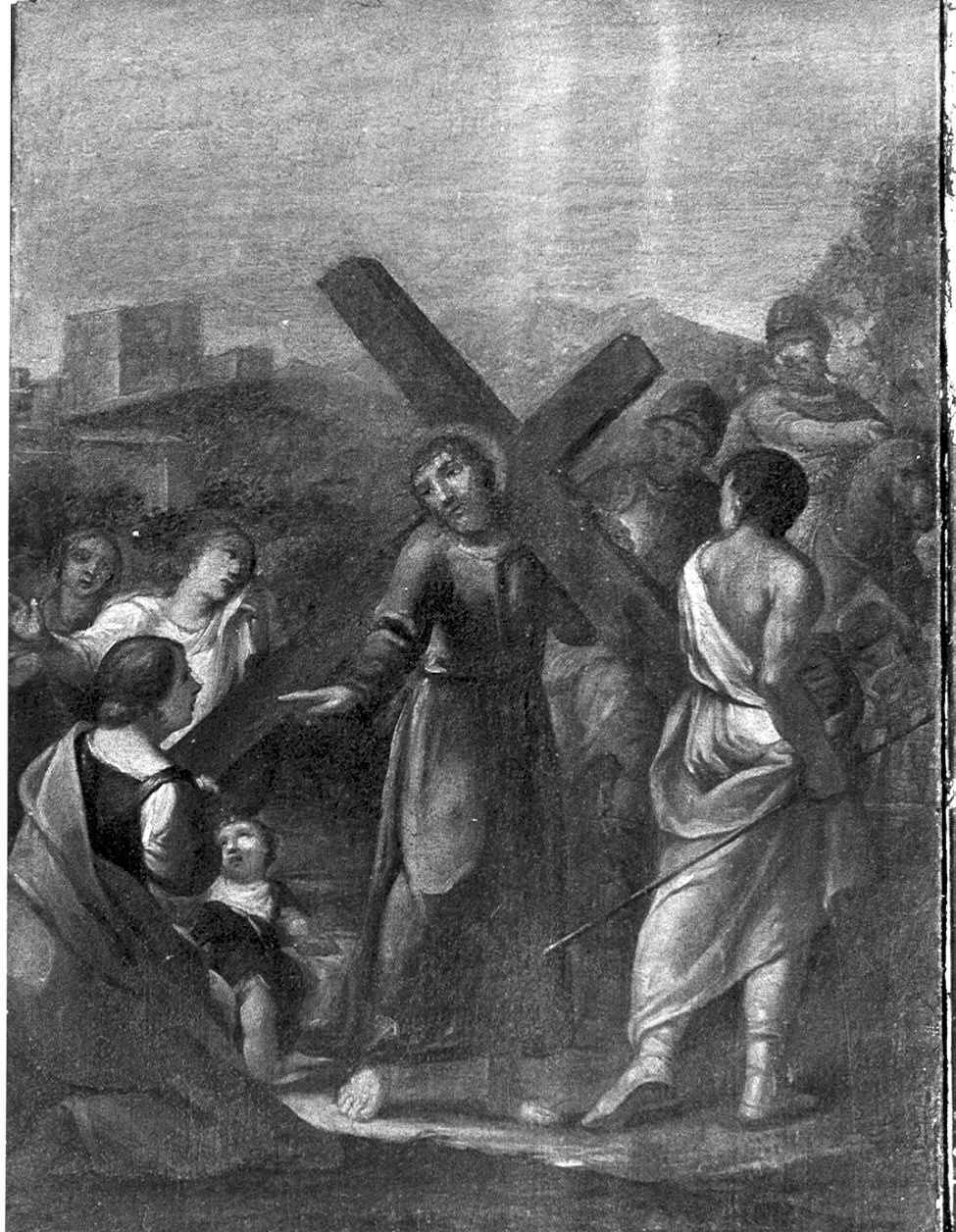 stazione VIII: Gesù consola le donne di Gerusalemme (dipinto, elemento d'insieme) - ambito lombardo (sec. XVIII)