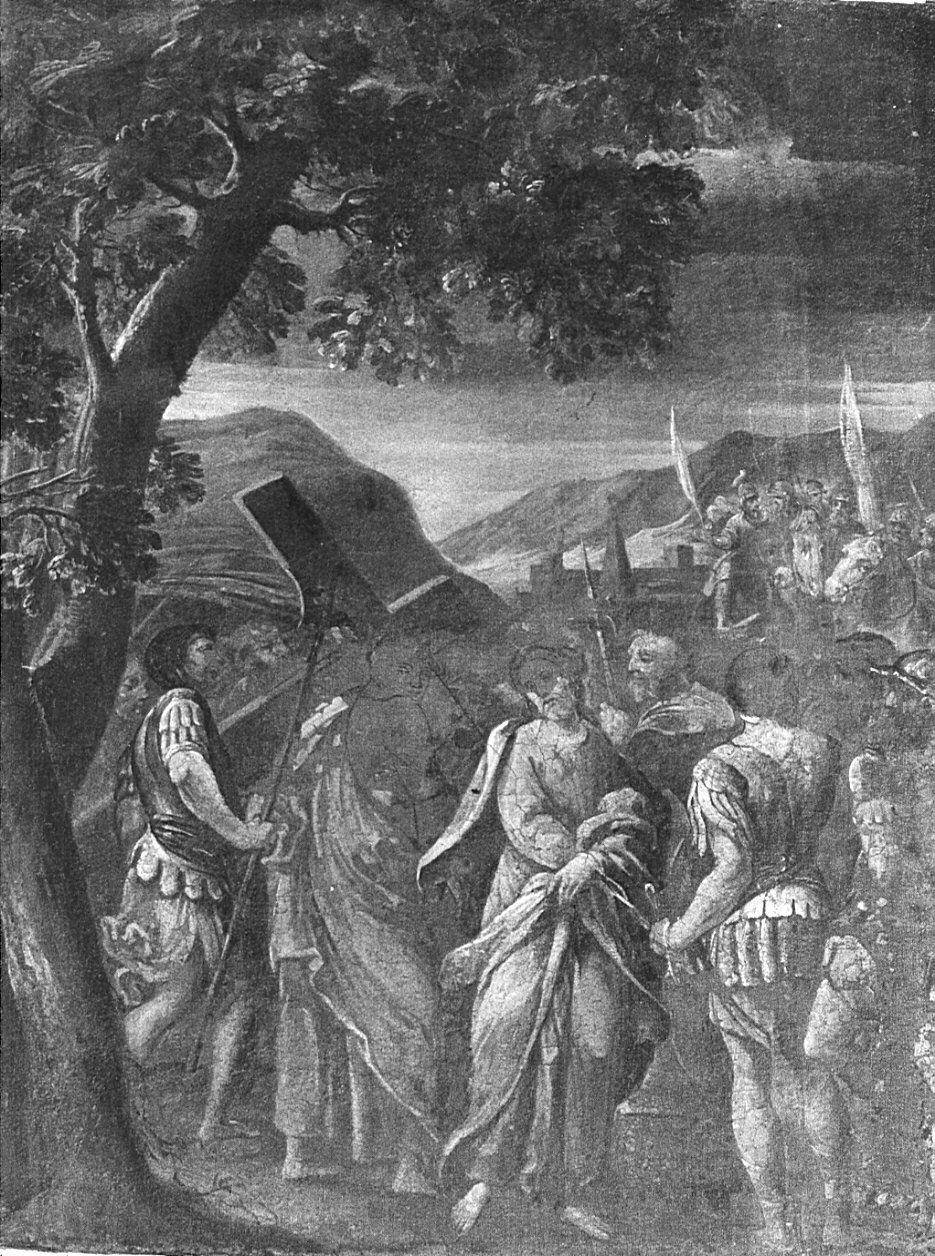 stazione II: Gesù caricato della croce (dipinto, elemento d'insieme) - ambito lombardo (sec. XVIII)