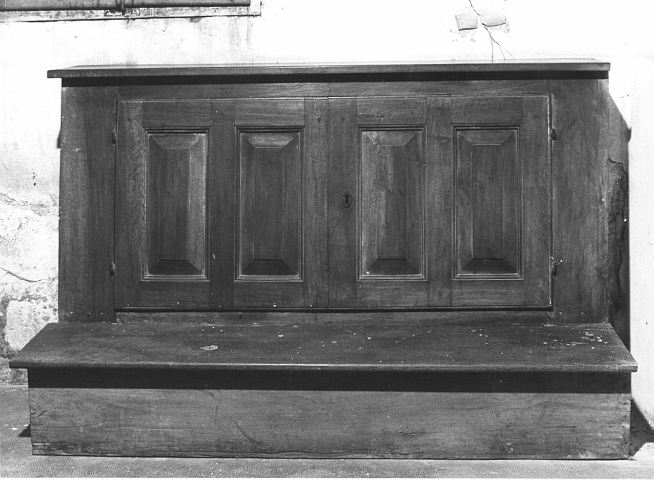 inginocchiatoio, opera isolata - bottega lombarda (inizio sec. XIX)