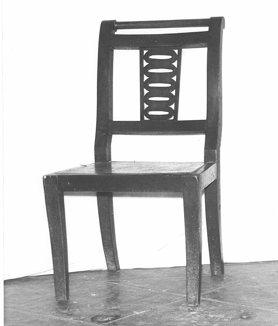 sedia, opera isolata - bottega lombarda (fine/inizio secc. XVIII/ XIX)