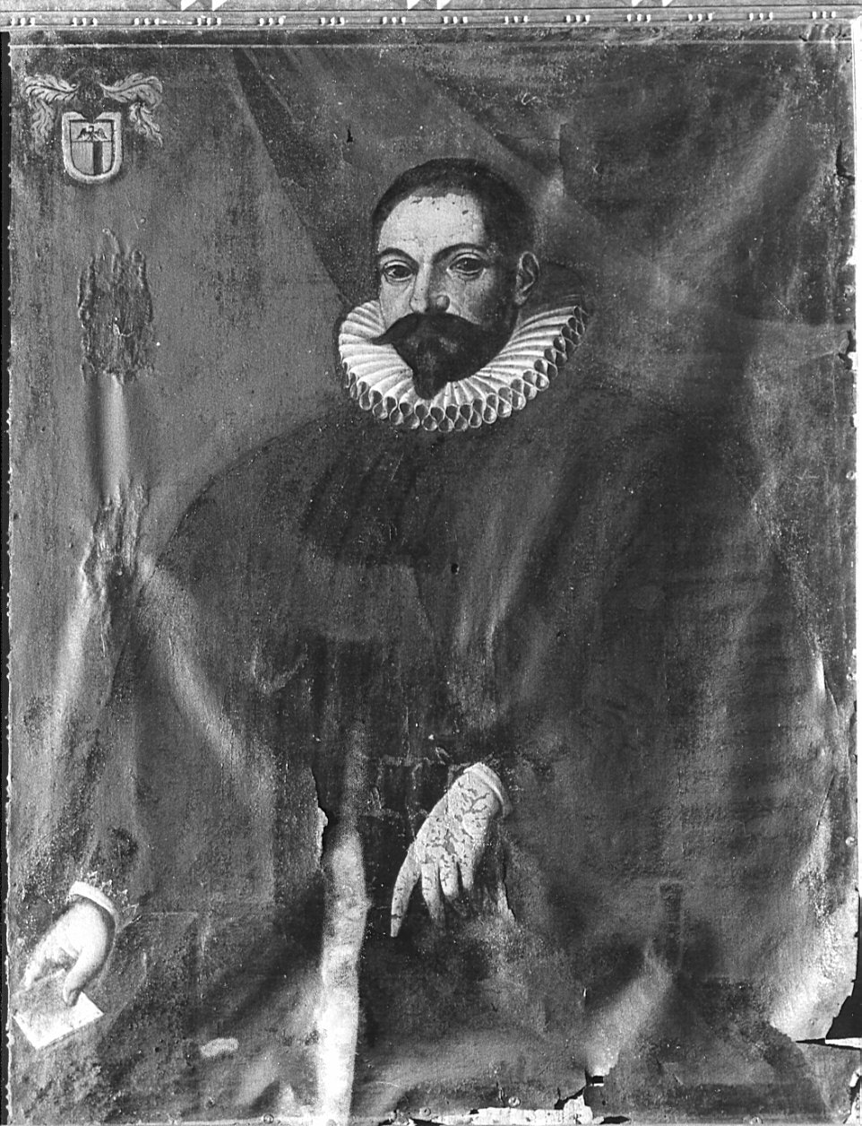 ritratto di Gentiluomo di casa Bazzini (dipinto, opera isolata) - ambito lombardo (metà sec. XVII)