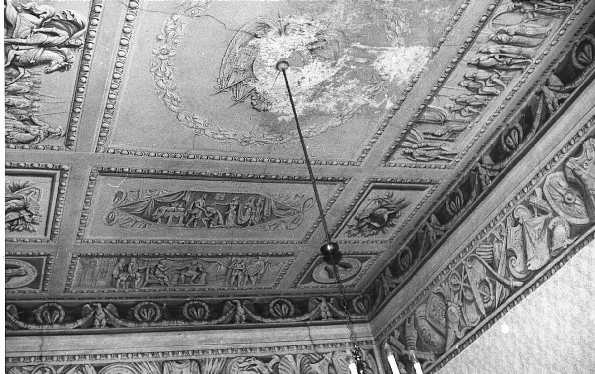 episodi della storia della famiglia Bazzini (dipinto, ciclo) di Salvatoni Quirino (e aiuti) (inizio sec. XIX)