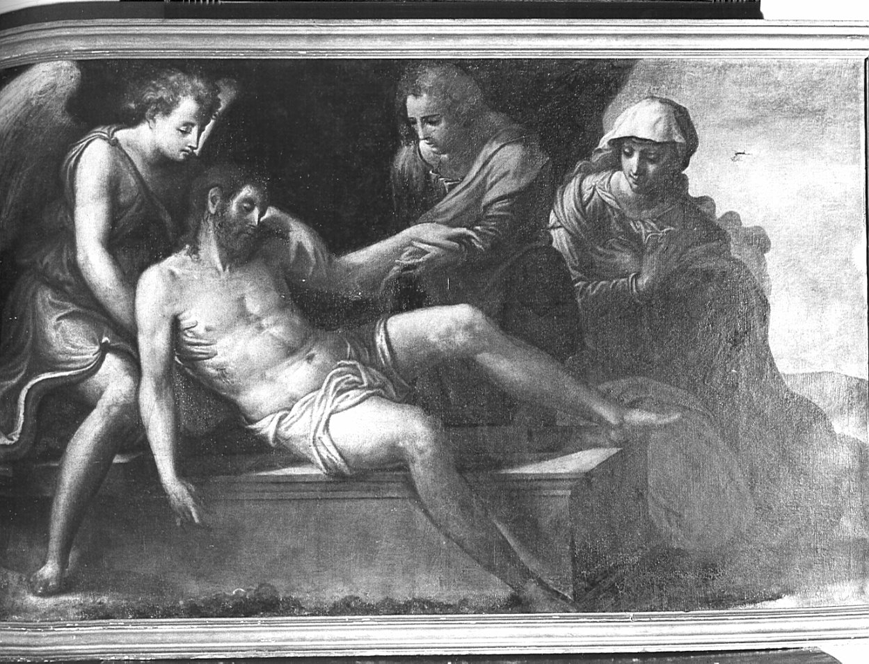 deposizione di Cristo nel sepolcro (dipinto, opera isolata) - ambito lombardo (sec. XVI)