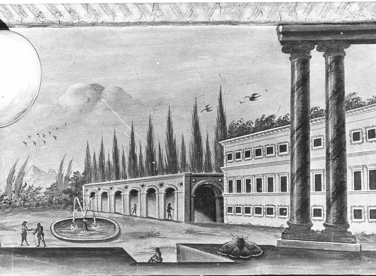 giardino di Villa Farnese (dipinto, elemento d'insieme) - ambito lombardo (prima metà sec. XVII)