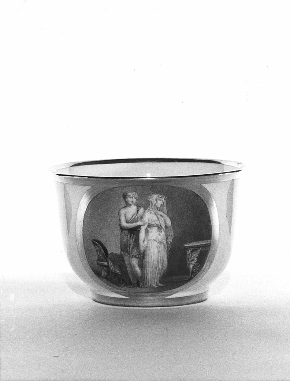 tazza, insieme - manifattura francese (?) (inizio sec. XIX)