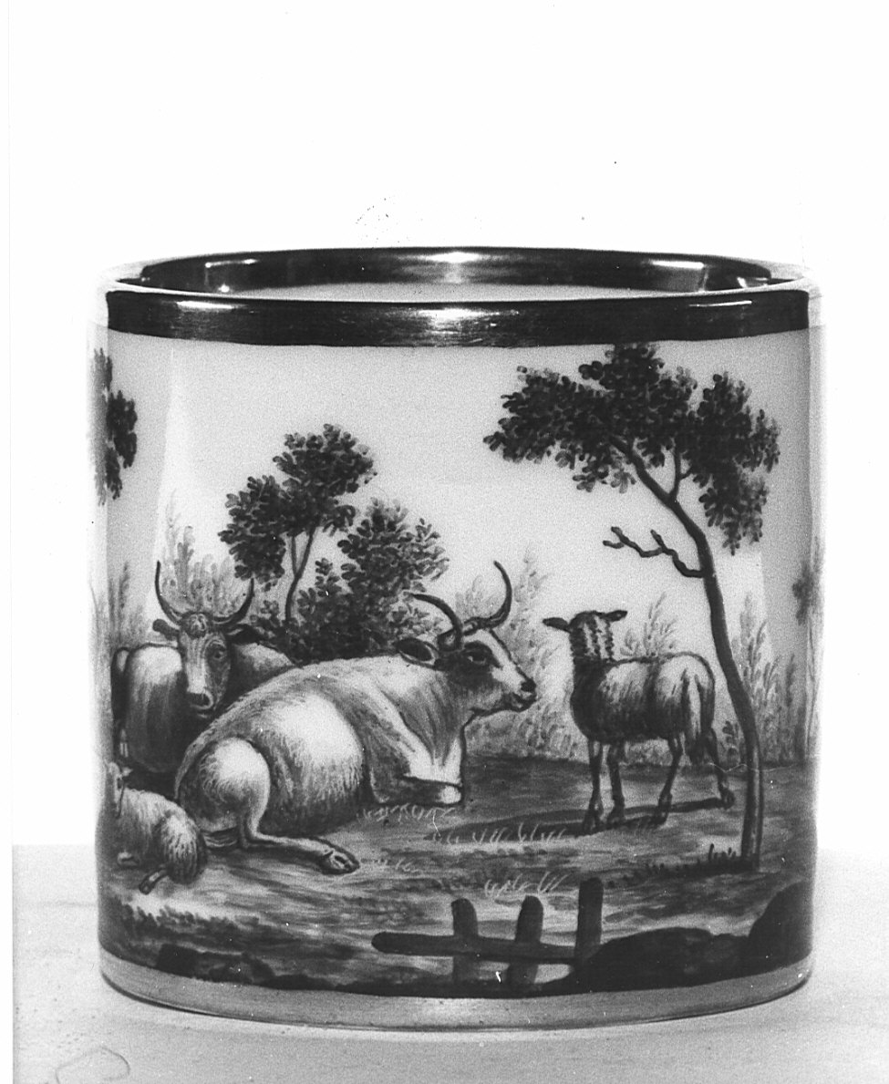 tazza, insieme - manifattura francese (?) (inizio sec. XIX)