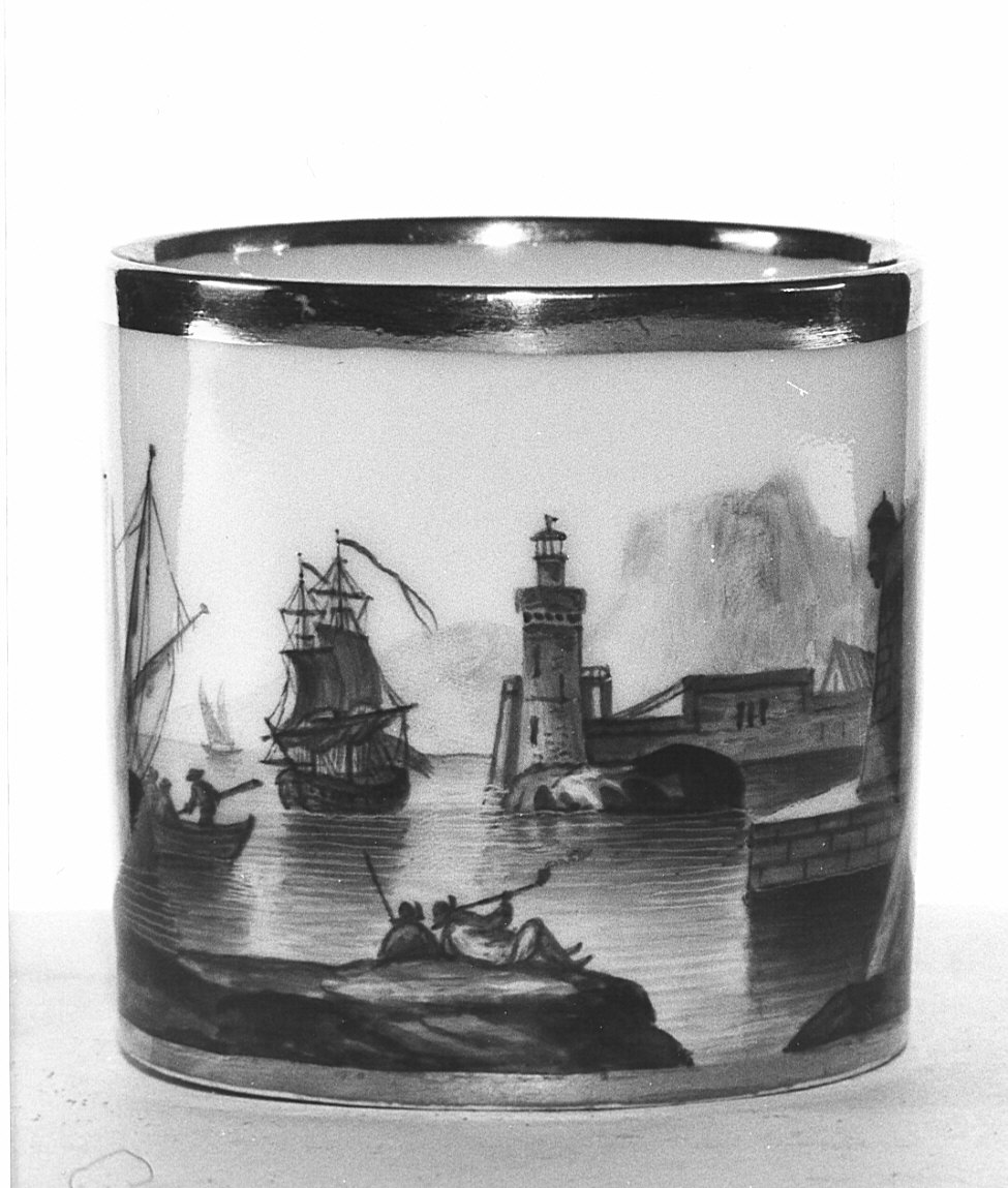 tazza, insieme - manifattura francese (?) (inizio sec. XIX)