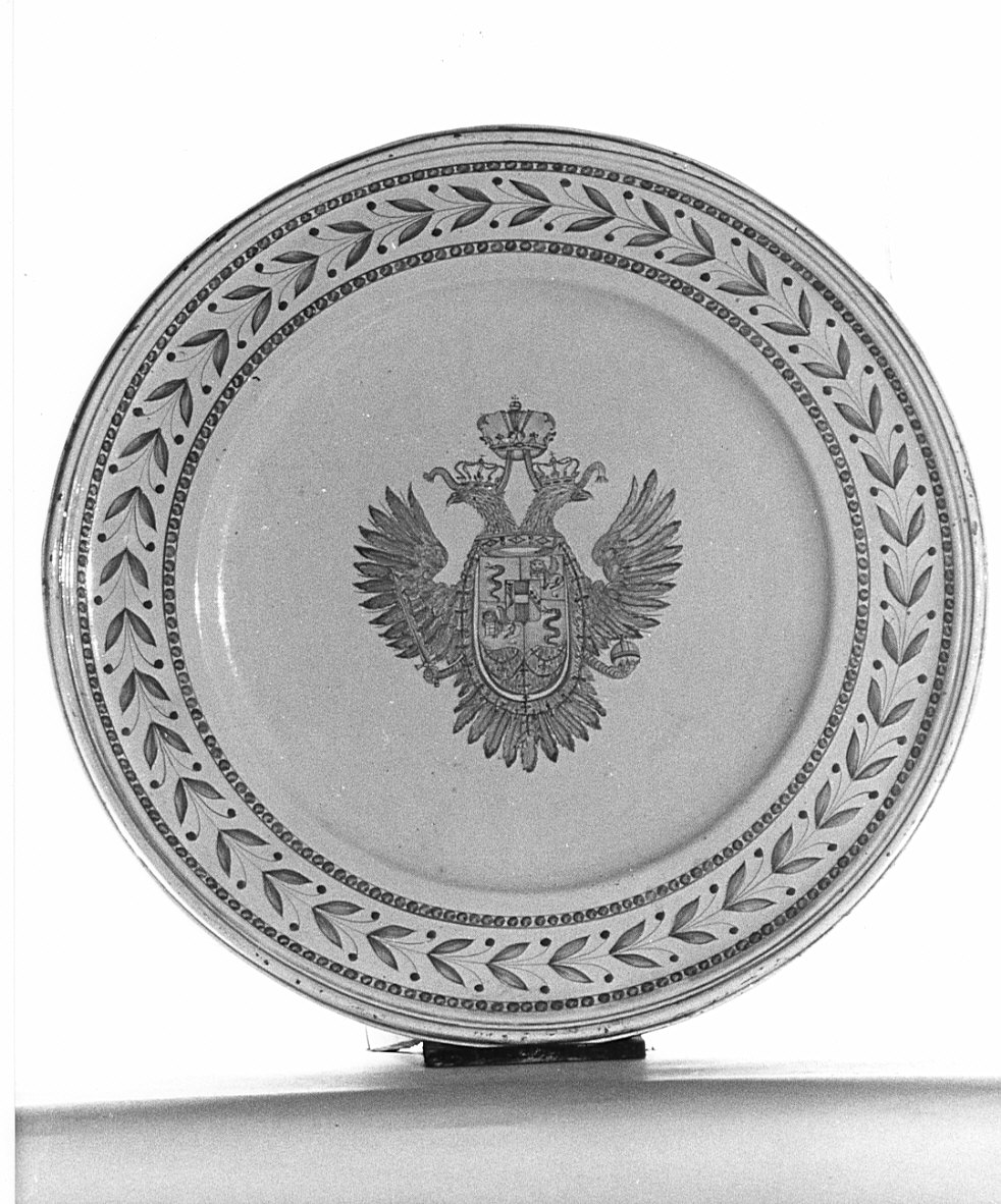 piatto, opera isolata - manifattura Feretti (sec. XIX)