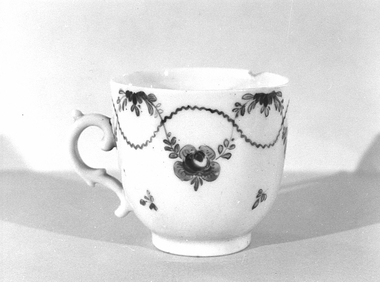 tazzina da caffe', serie - manifattura milanese (?) (inizio sec. XIX)