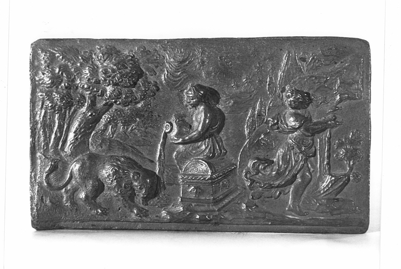 Piramo e Tisbe (placchetta, opera isolata) - ambito italiano (metà sec. XVI)