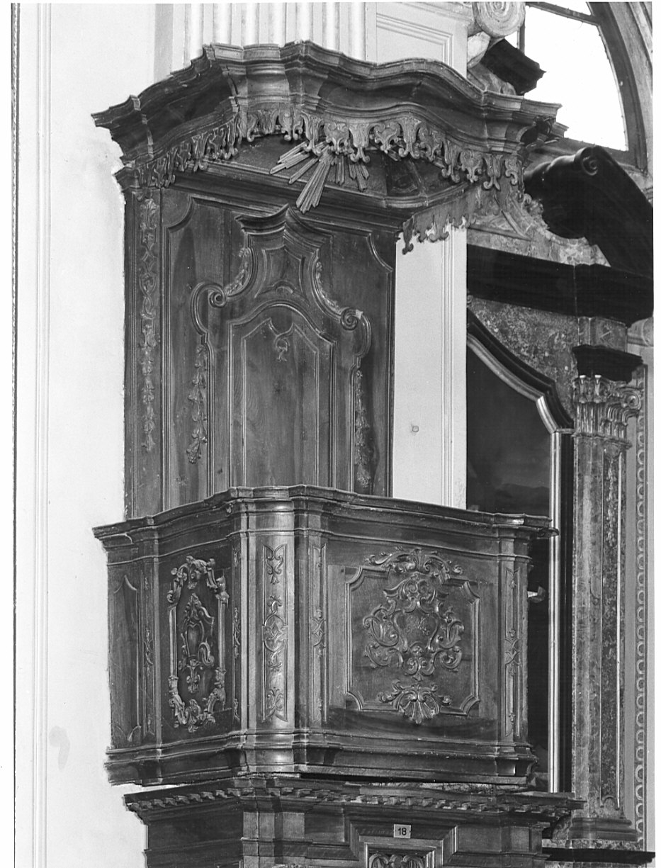 pulpito, opera isolata - bottega lombarda (sec. XVIII)