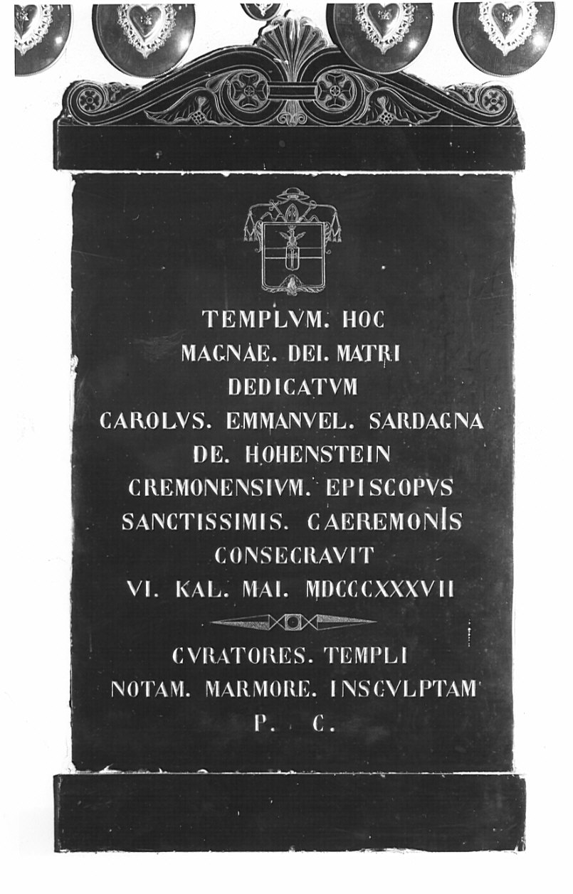 lapide, opera isolata - bottega lombarda (sec. XIX)