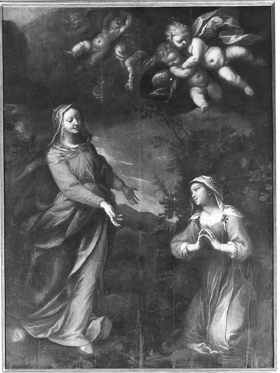 apparizione della Madonna del Sacro Fonte di Caravaggio (dipinto, opera isolata) di Danedi Giovanni Stefano detto Montalto (attribuito) (sec. XVII)