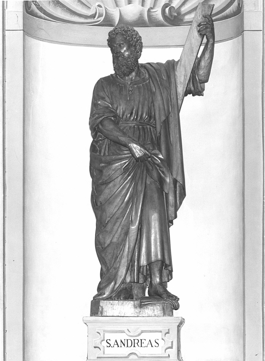 Sant'Andrea (statua, opera isolata) di Carminati Giovan Battista (attribuito) (sec. XVIII)