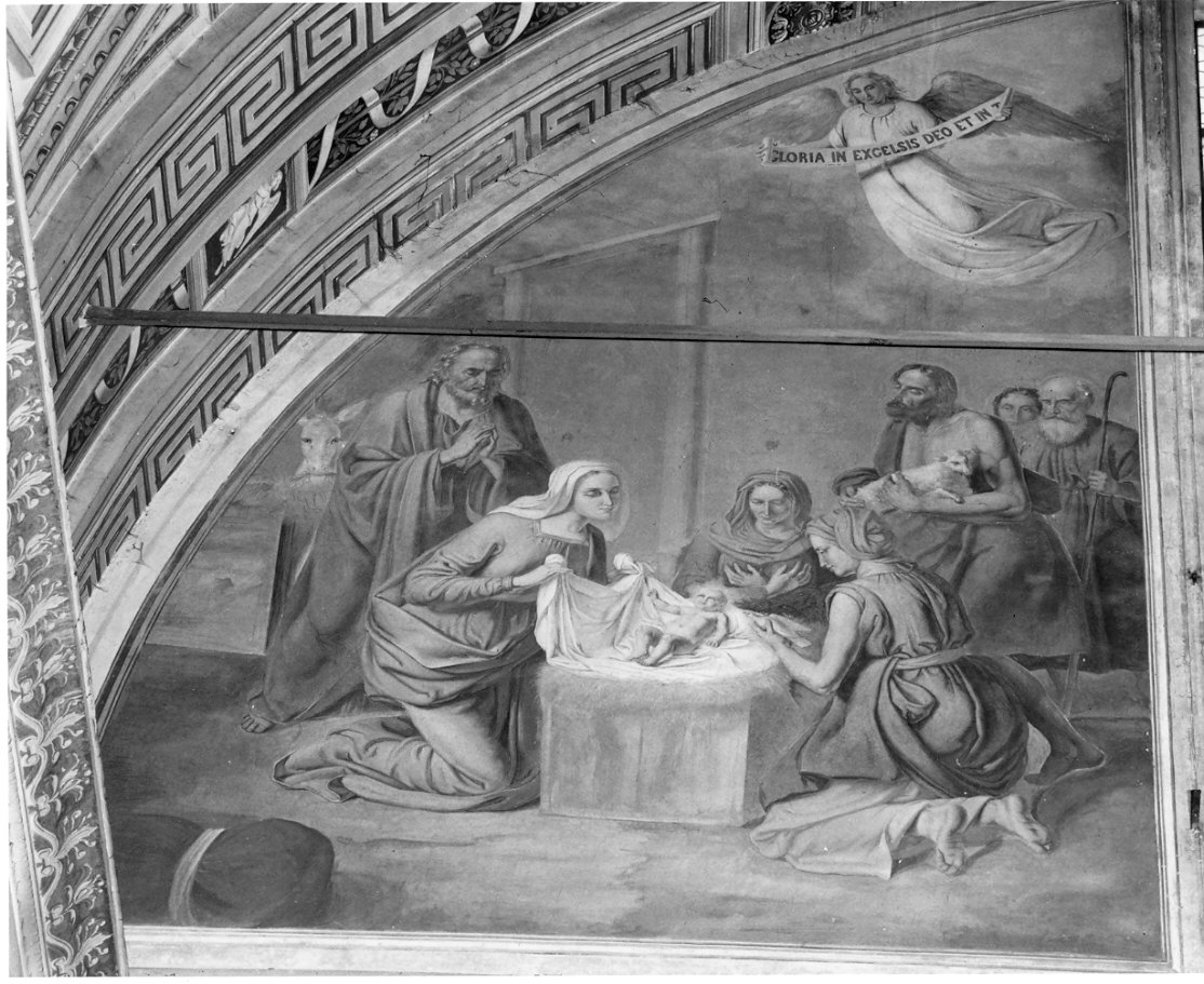 natività di Gesù (dipinto, pendant) di Moriggia Giovanni (sec. XIX)