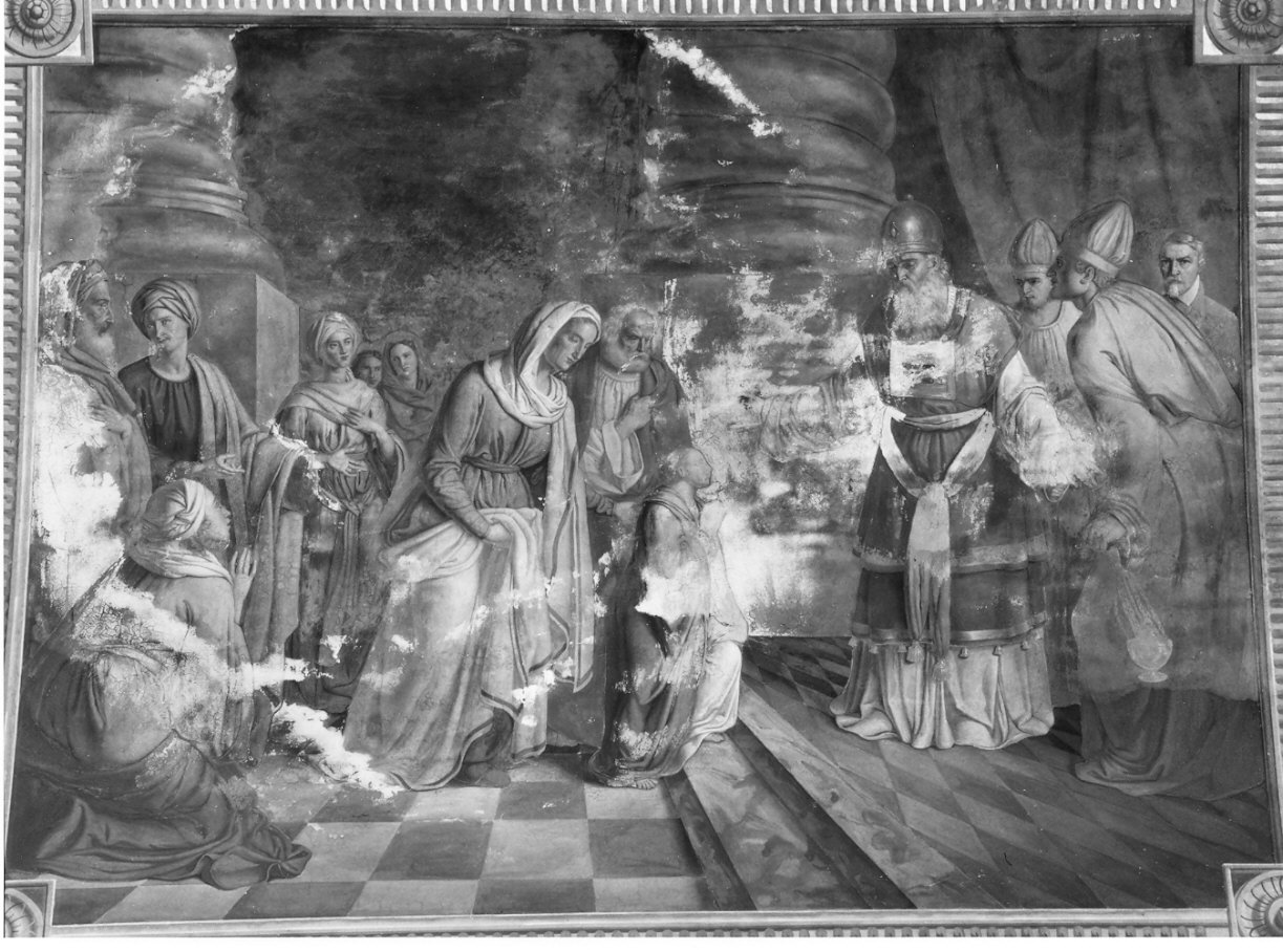 presentazione di Maria Vergine al tempio (dipinto, opera isolata) di Moriggia Giovanni (attribuito) (sec. XIX)