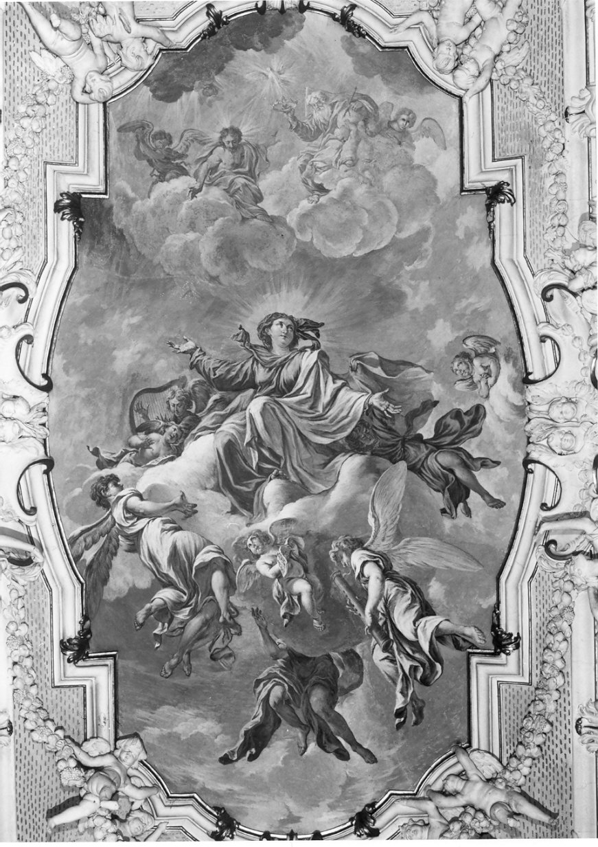 Madonna in gloria (dipinto, ciclo) di Procaccini Giuseppe (attribuito) (fine sec. XVII)