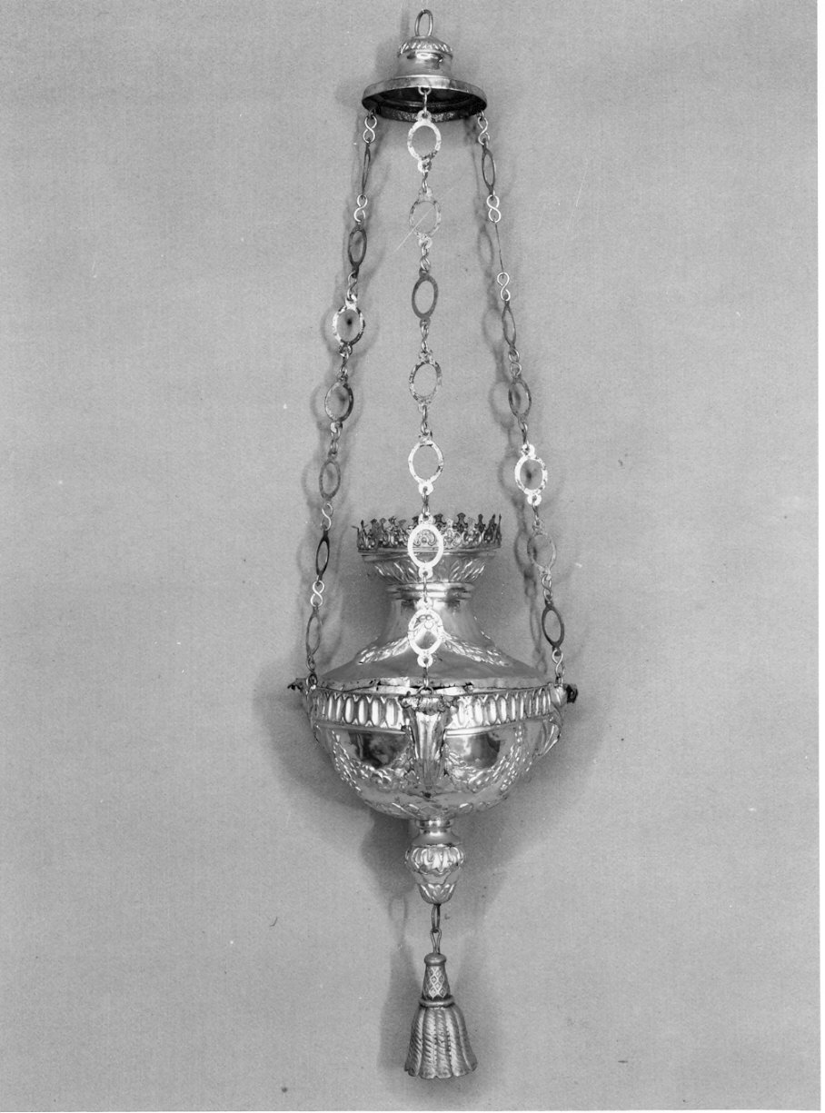 lampada pensile, serie - bottega lombarda (secc. XVIII/ XIX)