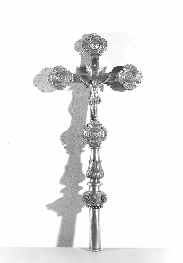 croce processionale, opera isolata - bottega lombarda (terzo quarto sec. XVII)