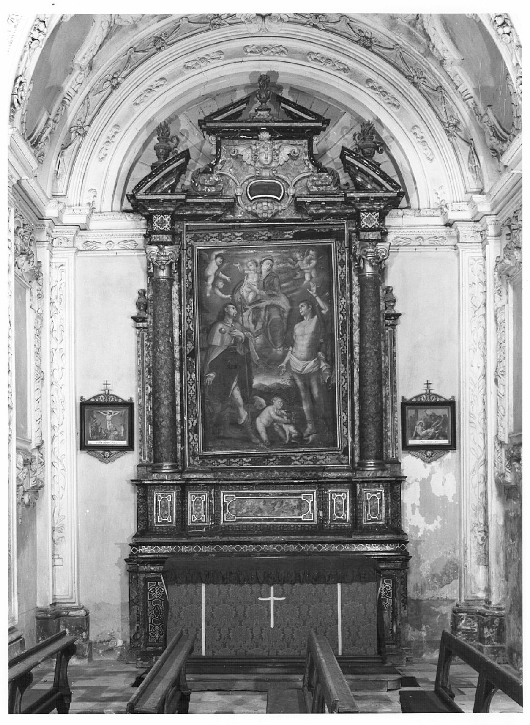 altare, complesso decorativo - bottega bergamasca (seconda metà sec. XVII, sec. XX)