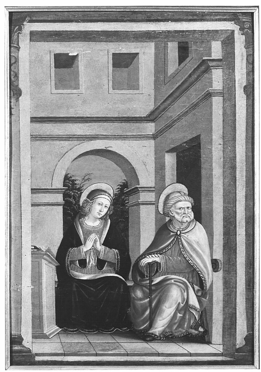 Madonna con San Giuseppe (dipinto, opera isolata) di Ferrari de Giunchis Cristoforo (attribuito) (prima metà sec. XVI)