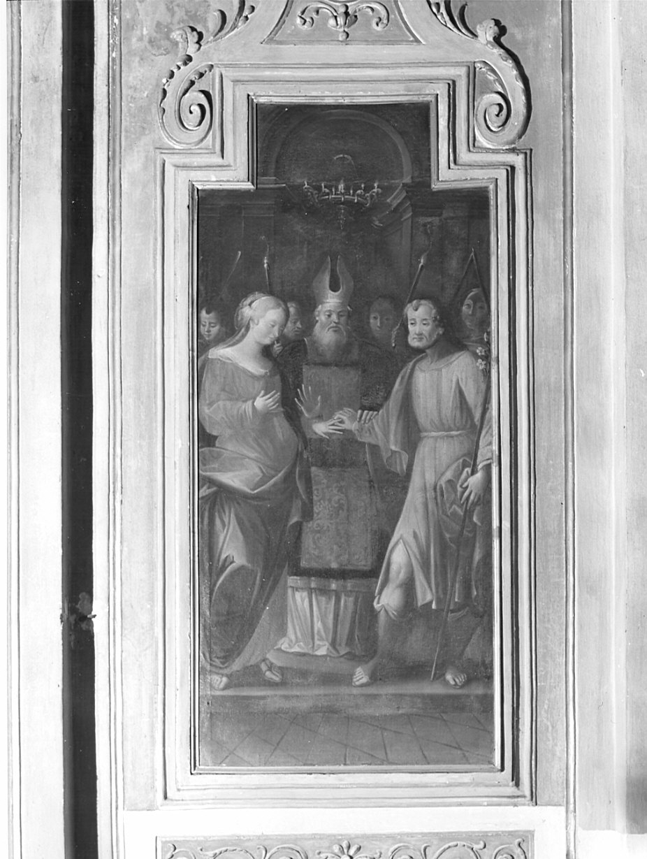 Sposalizio di Maria Vergine (dipinto, opera isolata) - ambito lombardo (fine/inizio secc. XVI/ XVII)