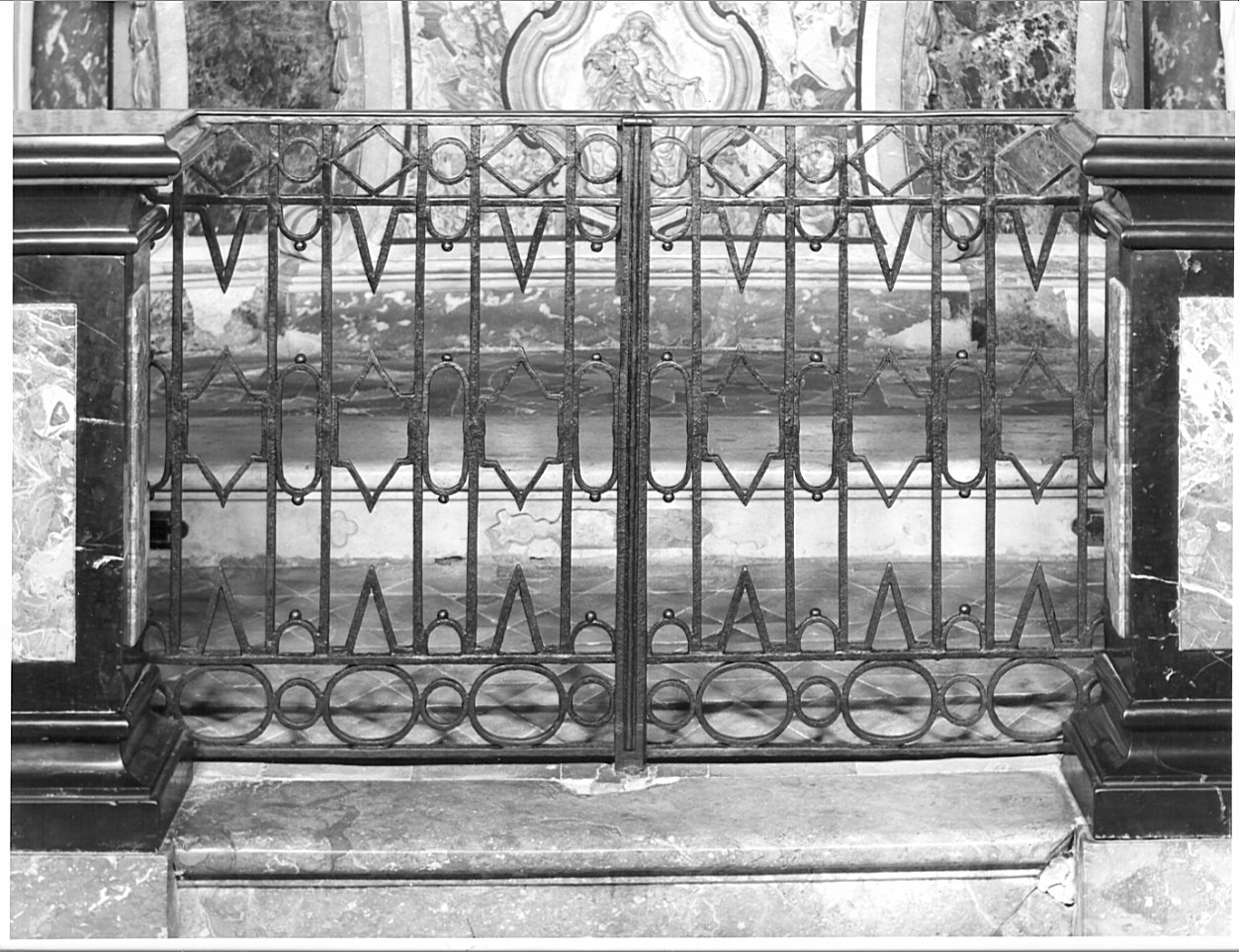 cancello di balaustrata, opera isolata - bottega bergamasca (sec. XIX)