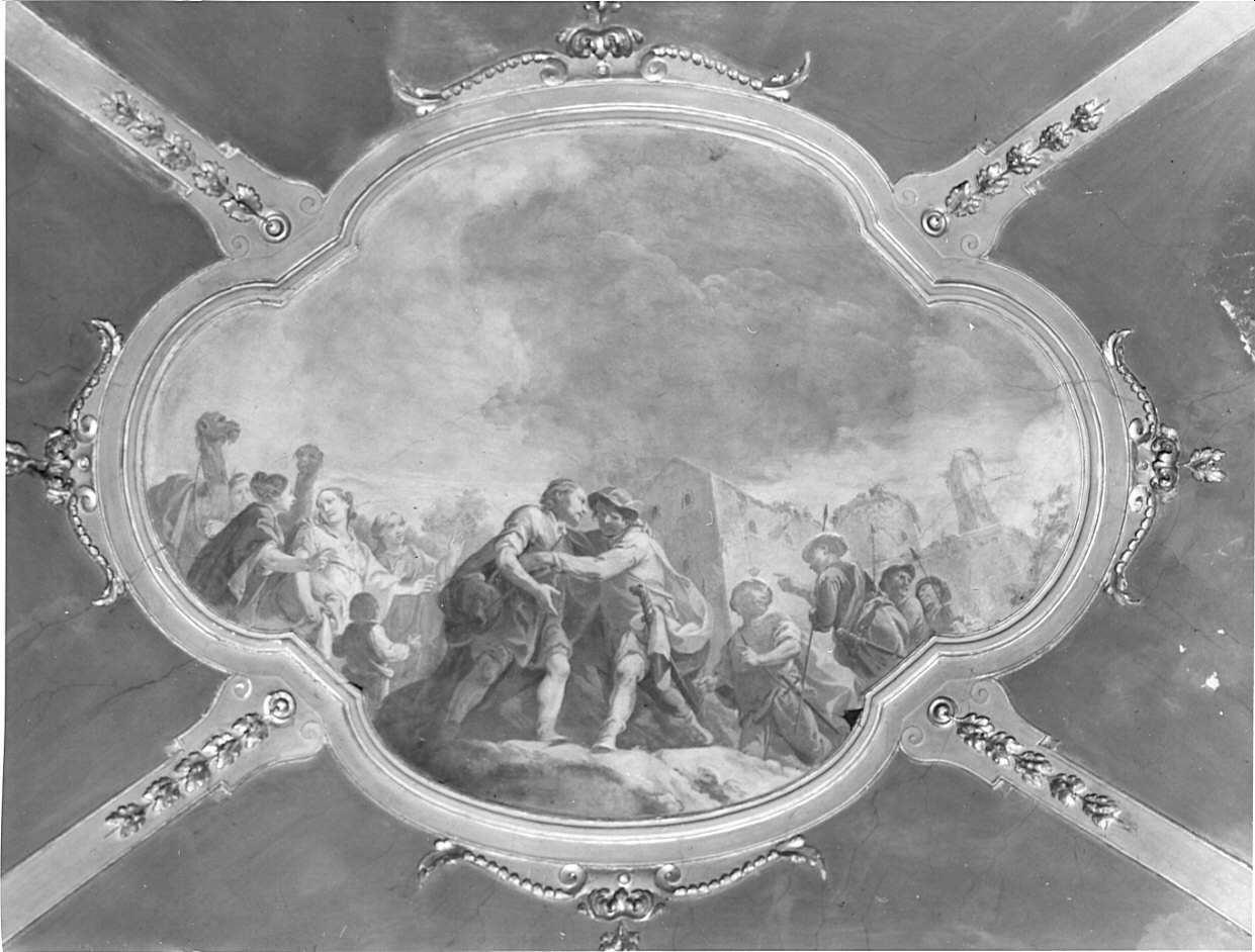 incontro di Esaù e Giacobbe (dipinto, ciclo) di Ferrari Pietro Melchiorre (seconda metà sec. XVIII)