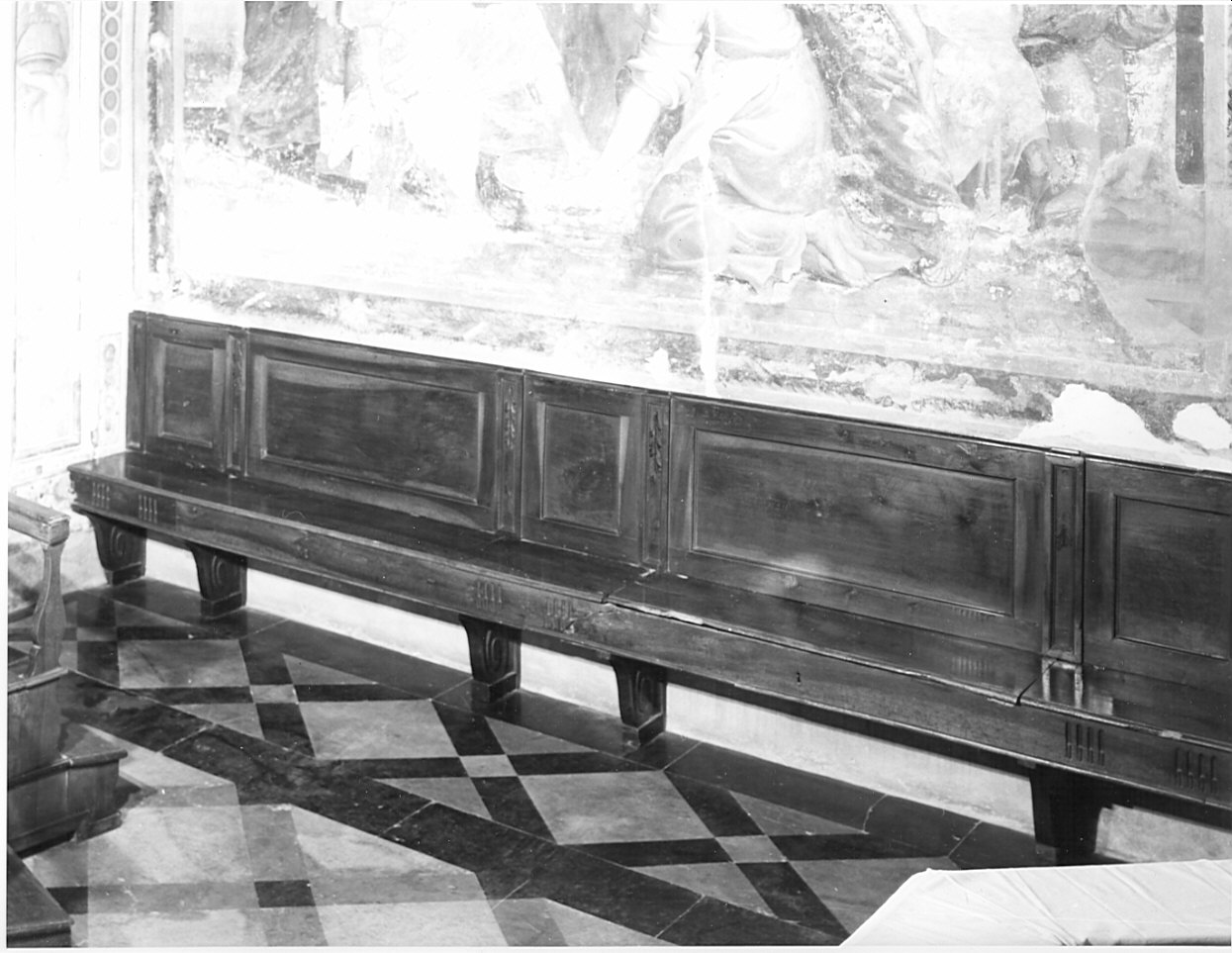 panca, coppia - bottega bergamasca (sec. XIX)