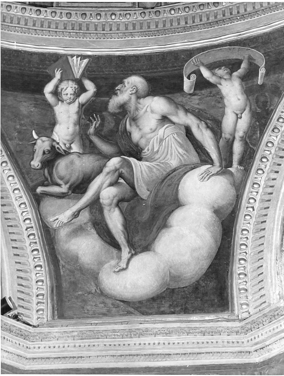 San Luca Evangelista (dipinto, elemento d'insieme) di Campi Bernardino (metà sec. XVI)