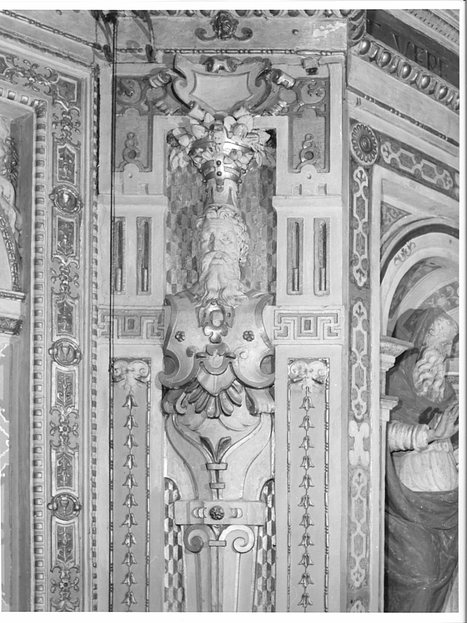 decorazione plastica, elemento d'insieme - bottega lombarda (prima metà sec. XVI)