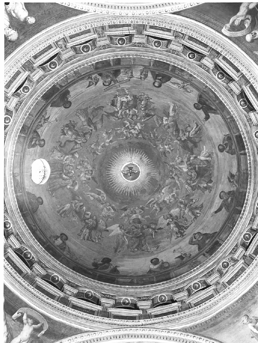 apostoli e angeli (dipinto, opera isolata) di Prata Francesco (e aiuti) (sec. XVI)