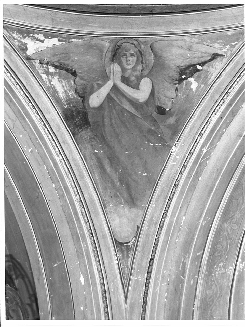 angelo orante (dipinto, elemento d'insieme) di Moriggia Giovanni (seconda metà sec. XIX)