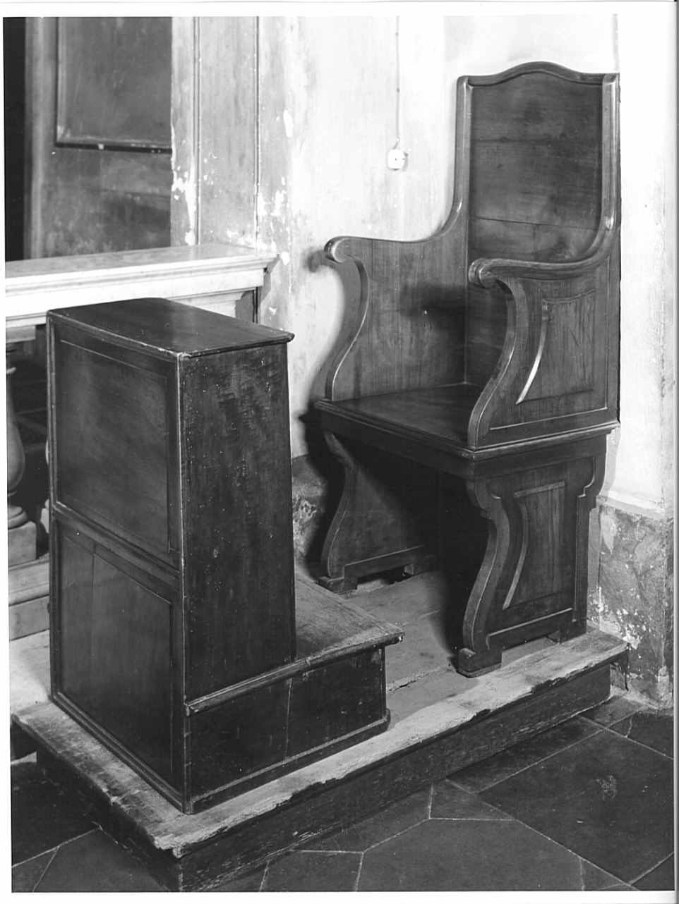 seggio, opera isolata - bottega bergamasca (sec. XIX)