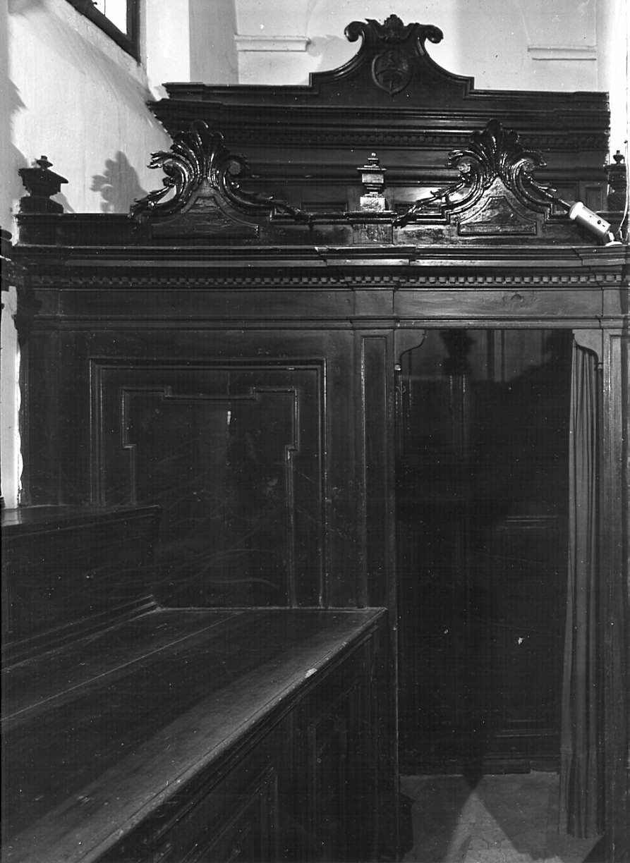 confessionale, coppia - bottega bergamasca (secc. XVII/ XVIII)